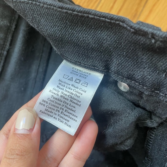 Everlane black high rise jeans 27 - Picture 4 of 6